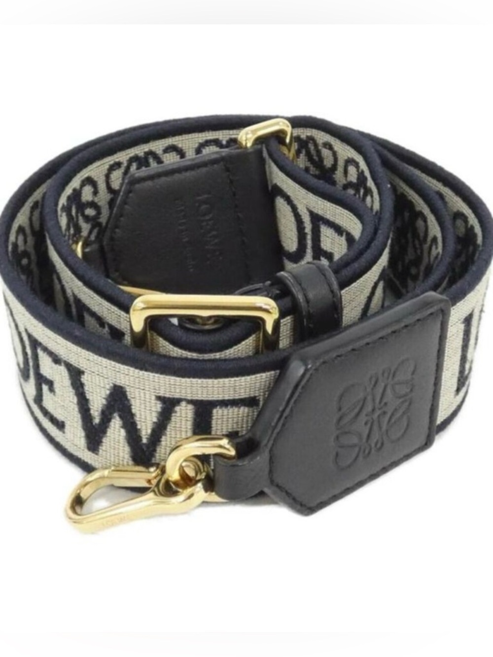 NWT LOEWE Anagram Strap in Jacquard and Calfskin - Navy